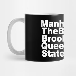 5 Boroughs ~ New York City Mug